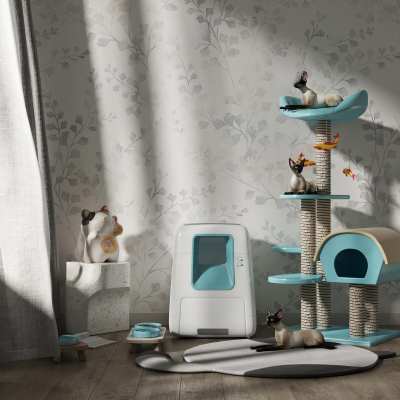 现代猫爬架3D模型下载